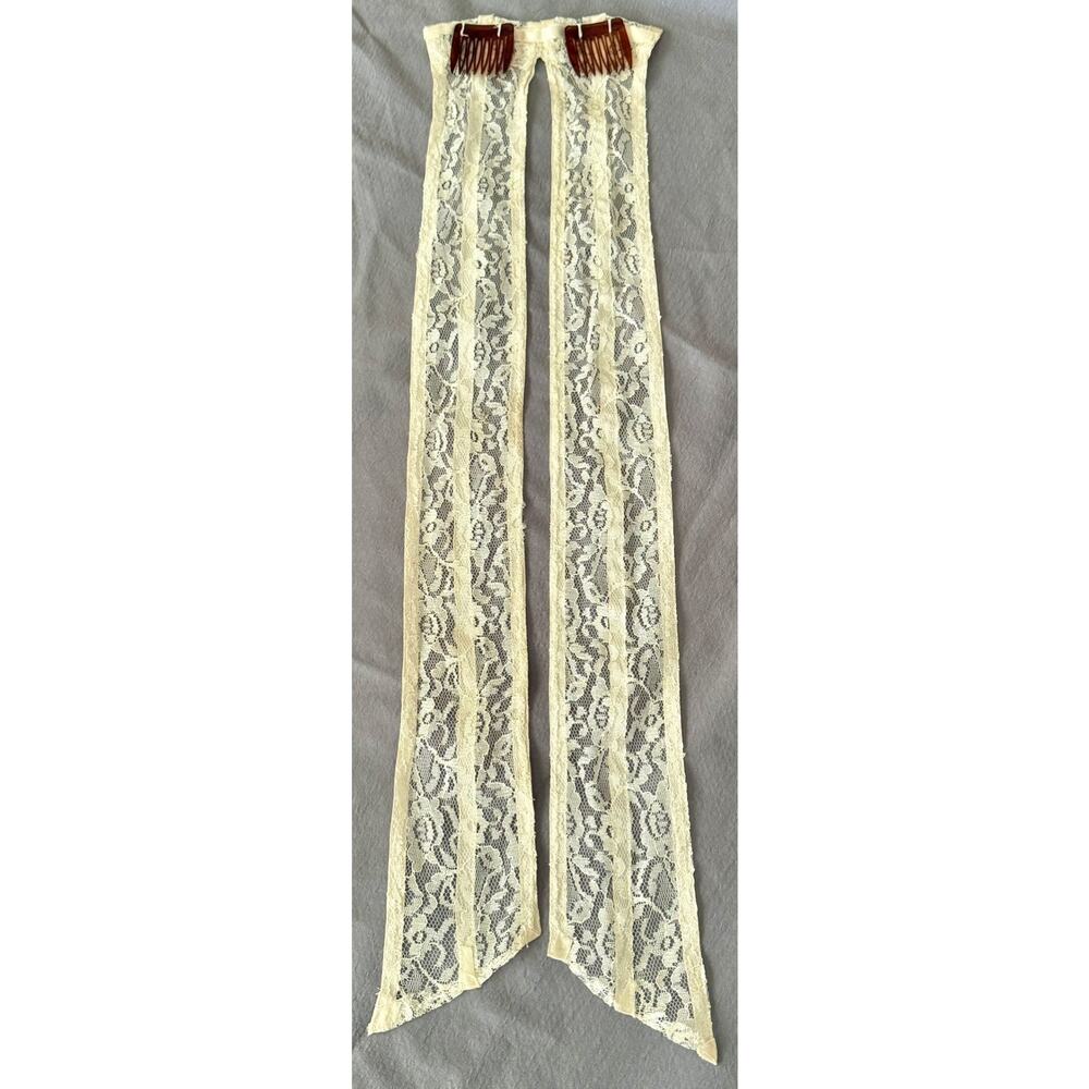 Vtg Gunne Sax Style Maxi Dress Boho Prairie Fairy Wedding Cottagecore Lace Faire - Picture 4 of 5
